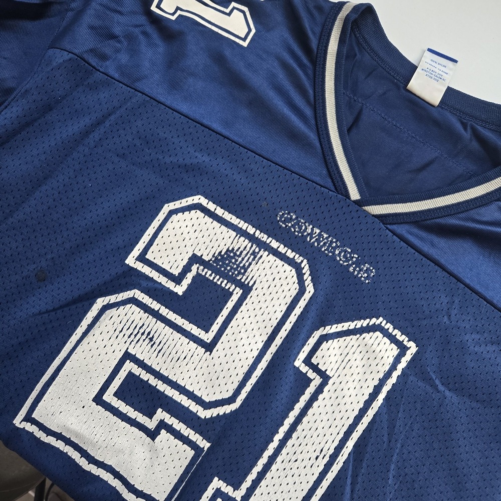 Vintage Champion Dallas Cowboys Deion Sanders NFL Jersey Men's Distressed USA 21